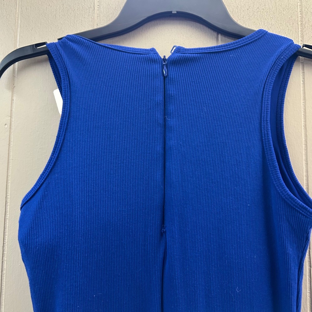Sleeveless Ribbed Maxi Dress - Royal Blue - Picture 7 of 8